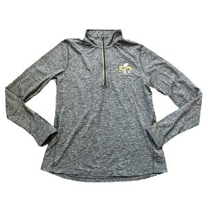 NFL Gear Nike Dri Fit Pullover Quarter Zip Gray Women’s Size Large Super Bowl 50